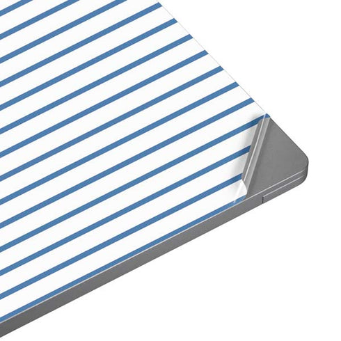 Blue and White Stripes Laptop Skins
